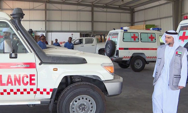 UAE dispatches ship carrying 23 ambulances to Ukraine