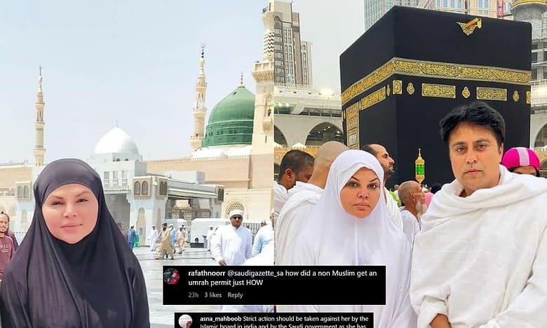 Rakhi Sawant denies accepting Islam post Umrah, netizens demand action against her