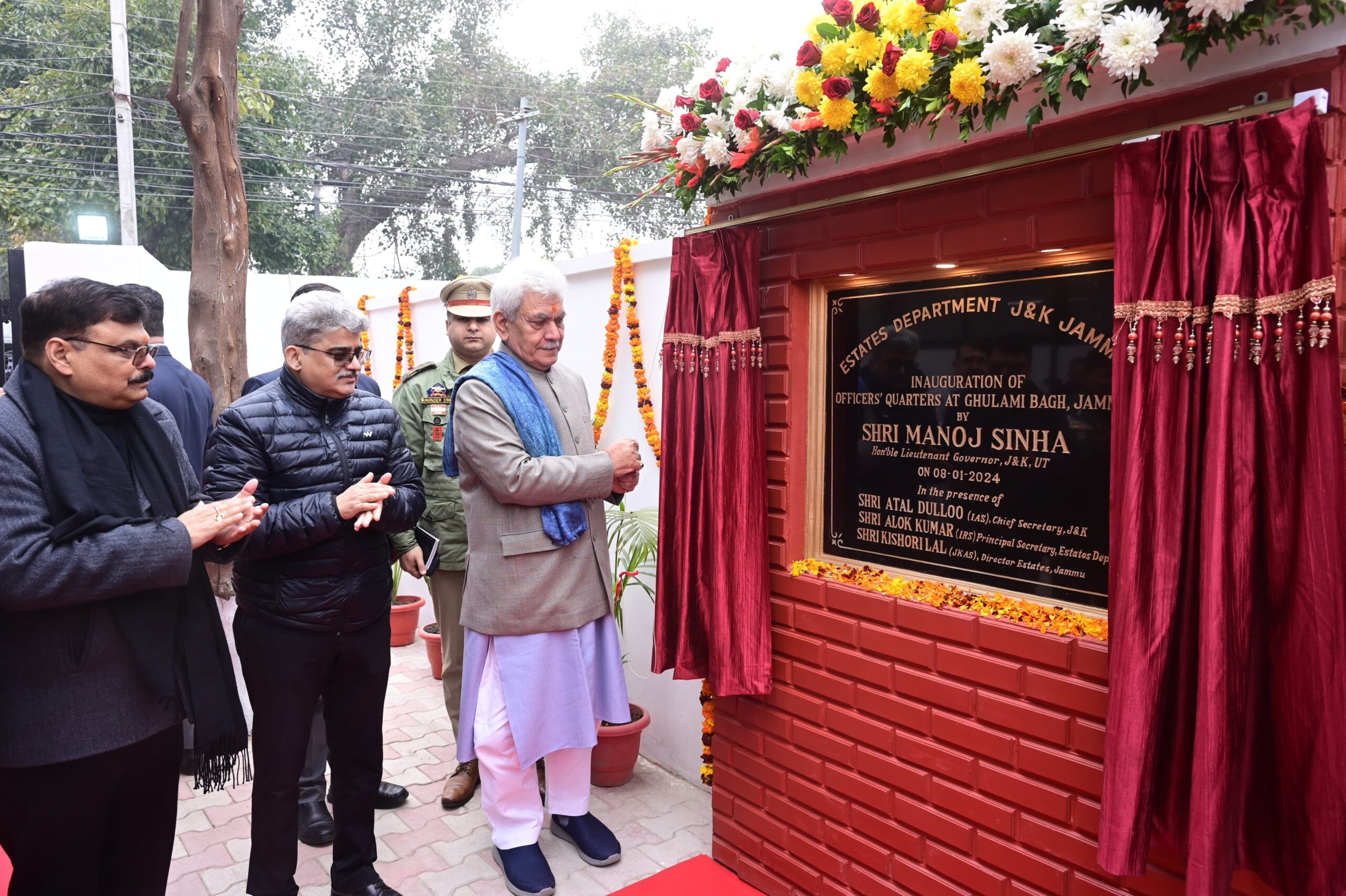 "Lieutenant Governor Manoj Sinha Inaugurates State-of-the-Art Officers' Quarters in Jammu, Elevating Comfort and Efficiency"