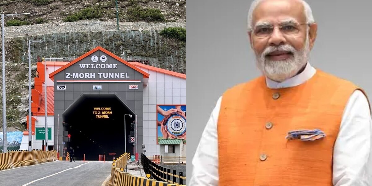 The 6.4Km-long Z-Morh Tunnel, built at cost of Rs2400 Crore ,will ensure all year connectivity between kashmir and Sonamarg.