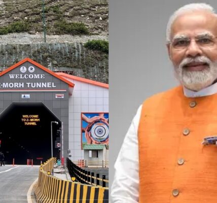 The 6.4Km-long Z-Morh Tunnel, built at cost of Rs2400 Crore ,will ensure all year connectivity between kashmir and Sonamarg.